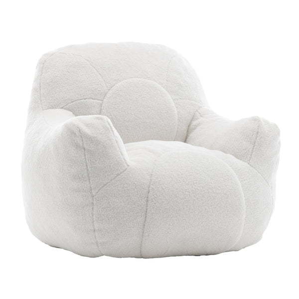 English Elm Bean Bag Chair With Memory Foam - Plush Teddy Upholstery For Cozy Relaxation In Any Space! W2200P247712