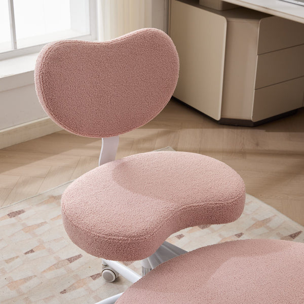 English Elm Meditation Chair Plus - Plus-Size Cross-Legged Swivel Seat with Memory Foam, Lumbar Support, Pink W1143P360516