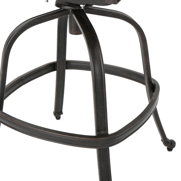 English Elm Christopher Knight Home® - Cast Aluminium Swivel Bar Stool with 360° Rotation, Scrolled Arms, Durable Aluminum Frame for Patio Seating Bronze 59160.00