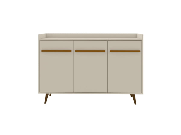 English Elm Bradley 54" Sideboard with Soft-Close Doors, Dip-Style Top, Concealed Shelves for Media Storage Off White B365P398259