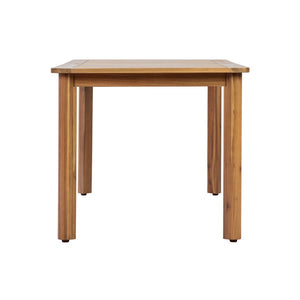 English Elm Rectangular Acacia Wood Outdoor Dining Table Seats 6 with Slatted Top for Patio Light Teak N768P374498L