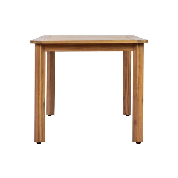 English Elm Rectangular Acacia Wood Outdoor Dining Table Seats 6 with Slatted Top for Patio Light Teak N768P374498L