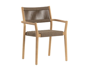 Sunpan Kavala Stackable Dining Armchair Set - Stylish Wood Frame, Comfortable Seating for Modern Homes Natural
