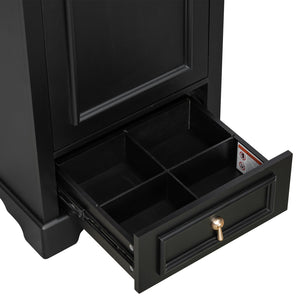 English Elm 20 Inch Bathroom Vanity with Ceramic Sink, Soft-Close Door, Adjustable Shelf, Smart Storage Organizing Design Black N729P299505B