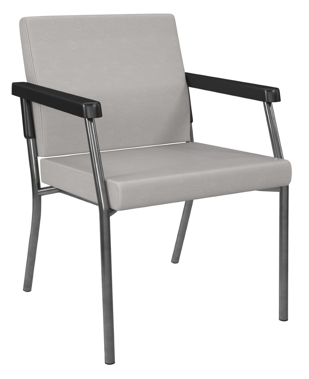 OSP Home Furnishings Bariatric Guest Chair with Reinforced Metal Frame and Pu Arm Pads for Medical Waiting Rooms BC9601-K003