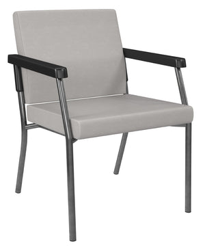 OSP Home Furnishings Bariatric Guest Chair with Reinforced Metal Frame and Pu Arm Pads for Medical Waiting Rooms BC9601-K003
