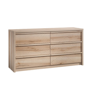 English Elm Dresser, Versatile Brown Finish With Six Drawers - Durable Engineered Wood For Organized Storage B356P367729