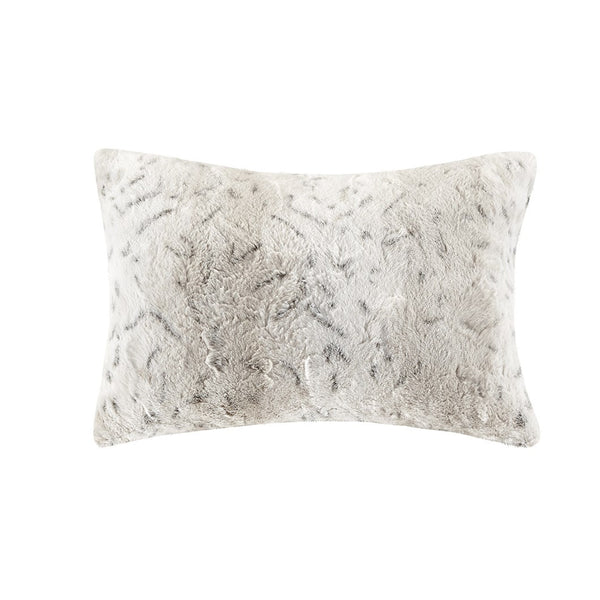 JLA Home Madison Park - 4PC Faux Fur Comforter Set - Ultra-Soft Reversible Faux Mink Luxury, OEKO‑TEX Certified, Hypoallergenic Snow Leopard MP10-6297