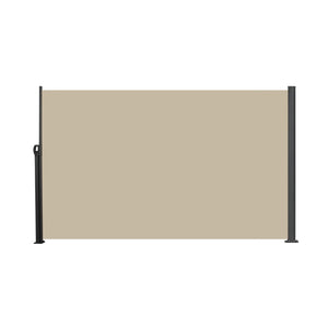 English Elm 138" Retractable Balcony Privacy Screen Polyester Fabric Rust Proof Outdoor Shade W419P416330