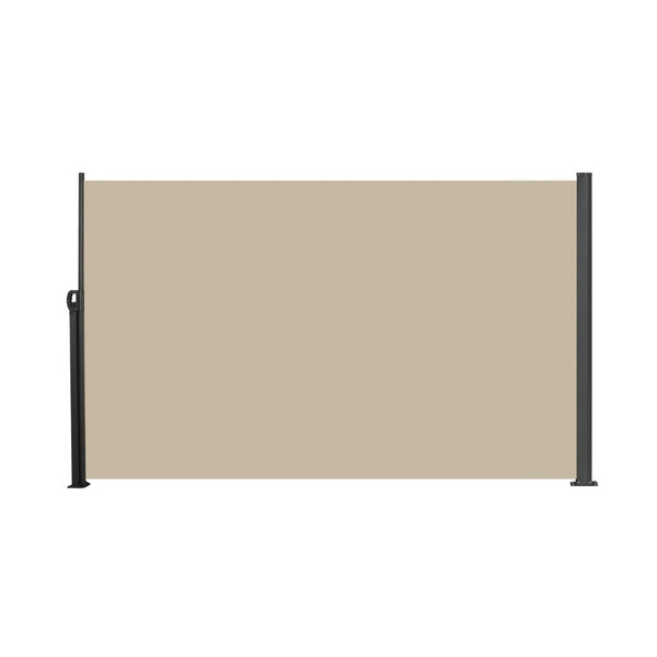 English Elm 138" Retractable Balcony Privacy Screen Polyester Fabric Rust Proof Outdoor Shade W419P416330