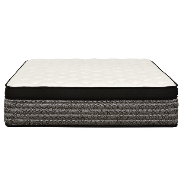 English Elm Premium 16 in. King Size Hybrid Mattress - 16" Euro Top Pocket Coil with Gel Memory Foam, Cool Plush Support, Black Border Elegance B011P208179