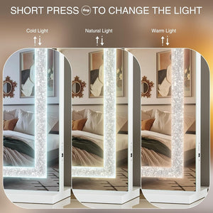 English Elm Vanity Mirror With Lights - 31.5" X 22.8" Hd Makeup Mirror, 3 Color Modes, 10X Magnification & Usb Charging W3660P373025-GIGA