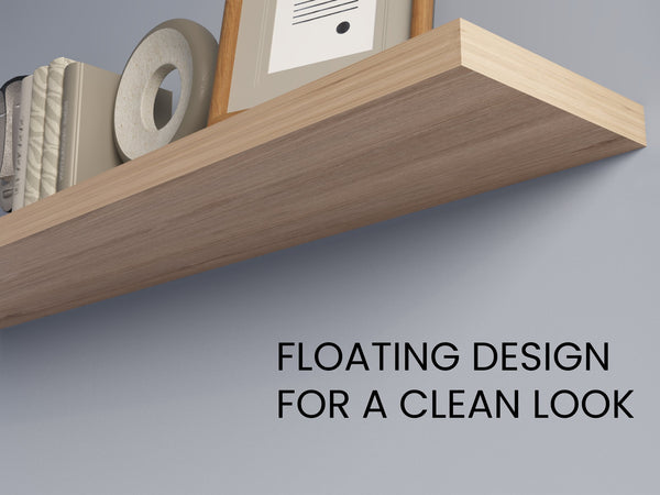 English Elm Greer Floating Shelf Set Of 2 In Light Pine - Modern, Space-Saving Design For Stylish Décor Display B128P245002