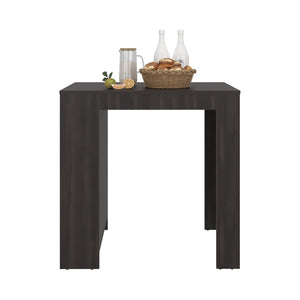 English Elm Lacour Open Shelf Kitchen Island Prep Station with Three Tier Melamine Storage Dark Walnut B097P474295