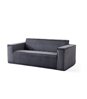 English Elm Sofa-in-a-Box, Memory Foam 3-Seater with Plush Corduroy Upholstery, 25.6" Deep Seat, No Assembly, Gray W1960P336129