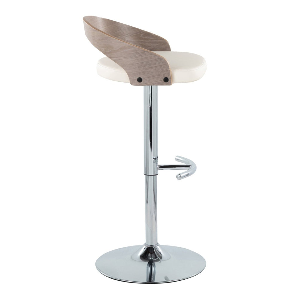 English Elm Adjustable Swivel Barstools Set of 3 Faux Leather Chrome Base Kitchen Island B202S02030