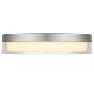 English Elm 12-inch Flush Mount Ceiling Light Dimmable Led Frosted Acrylic Matte Modern Fixture Chrome B370P398959