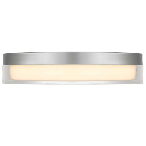 English Elm 12-inch Flush Mount Ceiling Light Dimmable Led Frosted Acrylic Matte Modern Fixture Chrome B370P398959