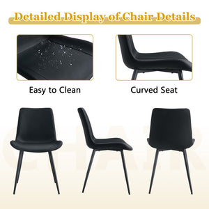 English Elm Table and Chair Set Oval Glass Top Seats 8 Luxe Black Metal Base Dining Room W1151S04749