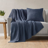 INK+IVY Bree Knit Casual Square Pillow Cover II30-1146 Indigo