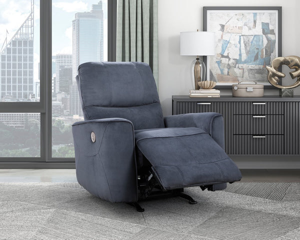English Elm Modern Artem Power Rocker Recliner Velvet Upholstery with Gentle Rocking, Motorized Comfort and Style Dark Gray 35.5 L x 30 W x 26.5 H B011P204079