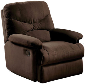 Homeroots 35" Chocolate Microfiber Recliner   320535