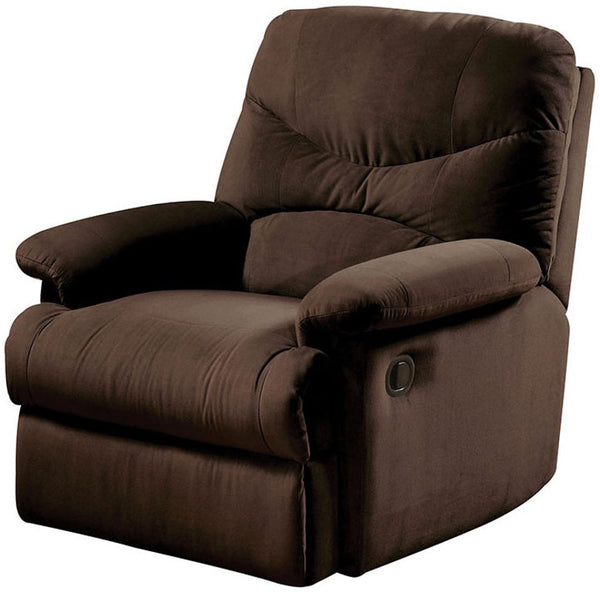 Homeroots 35" Chocolate Microfiber Recliner   320535