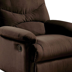 Homeroots 35" Chocolate Microfiber Recliner   320535