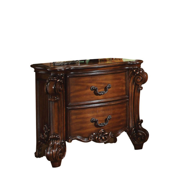 Homeroots 30" Chestnut Two Drawers Solid Wood Nightstand   320546