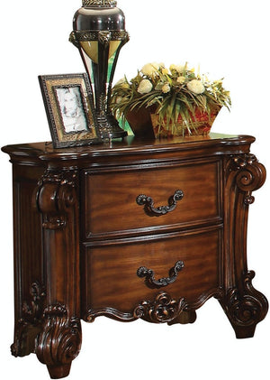 Homeroots 30" Chestnut Two Drawers Solid Wood Nightstand   320546