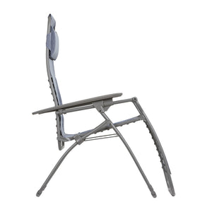 HomeRoots 28" Zero Gravity Chair - Stylish Beige and Gray Outdoor Lounge with Ergonomic Comfort and Durability Ocean 320591