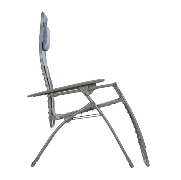HomeRoots 28" Zero Gravity Chair - Stylish Beige and Gray Outdoor Lounge with Ergonomic Comfort and Durability Ocean 320591