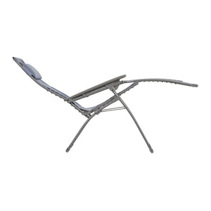 HomeRoots 28" Zero Gravity Chair - Stylish Beige and Gray Outdoor Lounge with Ergonomic Comfort and Durability Ocean 320591