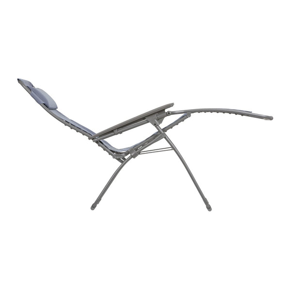 HomeRoots 28" Zero Gravity Chair - Stylish Beige and Gray Outdoor Lounge with Ergonomic Comfort and Durability Ocean 320591