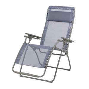 HomeRoots 28" Zero Gravity Chair - Stylish Beige and Gray Outdoor Lounge with Ergonomic Comfort and Durability Ocean 320591
