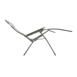 HomeRoots 30" Light Gray Zero Gravity Chair with Chrome Steel Frame - Ultimate Comfort for Outdoor Relaxation Seigle 320598