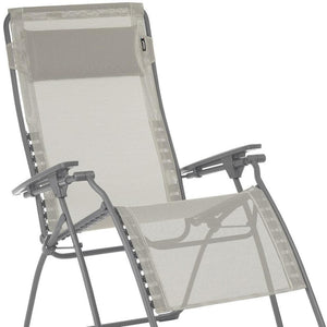 HomeRoots 30" Light Gray Zero Gravity Chair with Chrome Steel Frame - Ultimate Comfort for Outdoor Relaxation Seigle 320598
