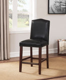 Comfort Pointe Carteret Brown Faux Leather Counter Stool  Brown Fuax Leather / Espresso base
