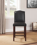 Comfort Pointe Carteret Brown Faux Leather Counter Stool  Brown Fuax Leather / Espresso base