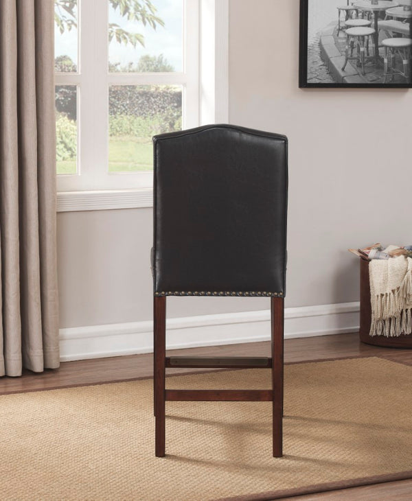 Comfort Pointe Carteret Brown Faux Leather Counter Stool  Brown Fuax Leather / Espresso base