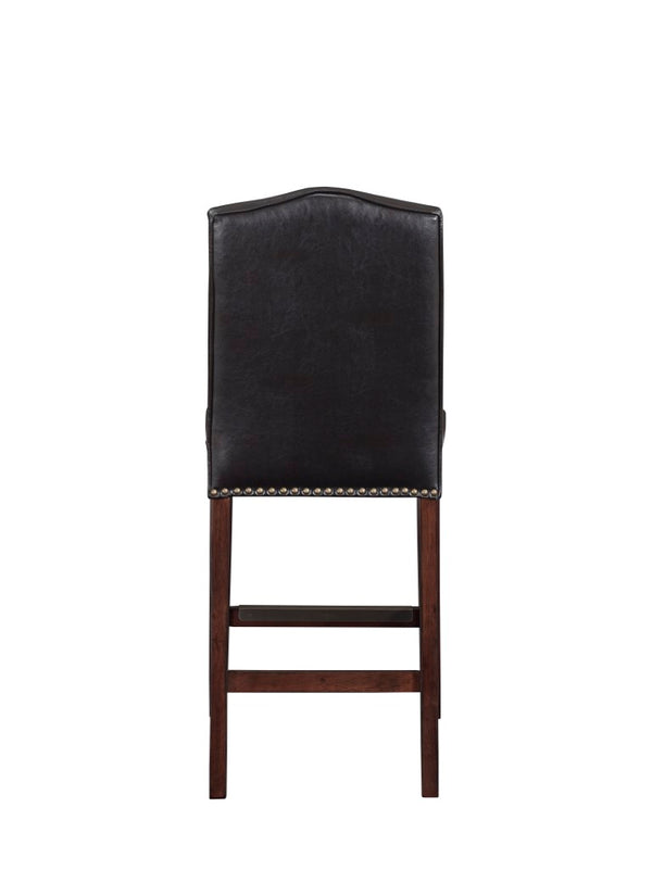 Comfort Pointe Carteret Brown Faux Leather Counter Stool  Brown Fuax Leather / Espresso base