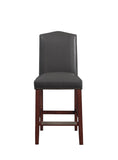 Carteret Gray Faux Leather Counter Stool