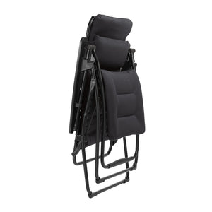 HomeRoots 30" Black Steel Zero Gravity Chair – Ergonomic Design, Detachable Cushion, Perfect for Indoor & Outdoor Use Acier 320605