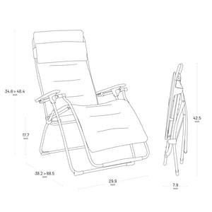 HomeRoots 30" Black Steel Zero Gravity Chair – Ergonomic Design, Detachable Cushion, Perfect for Indoor & Outdoor Use Acier 320605
