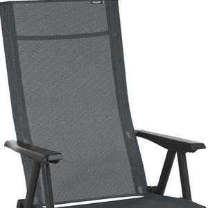 Homeroots 24" Gray And Black Steel Outdoor Arm Chair  Steel 320642