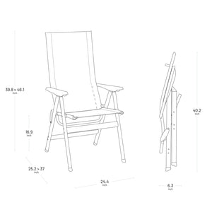 HomeRoots 24" Gray and Black Steel Outdoor Arm Chair - Modern Comfort, Durable Design for Patios & Gardens 320642