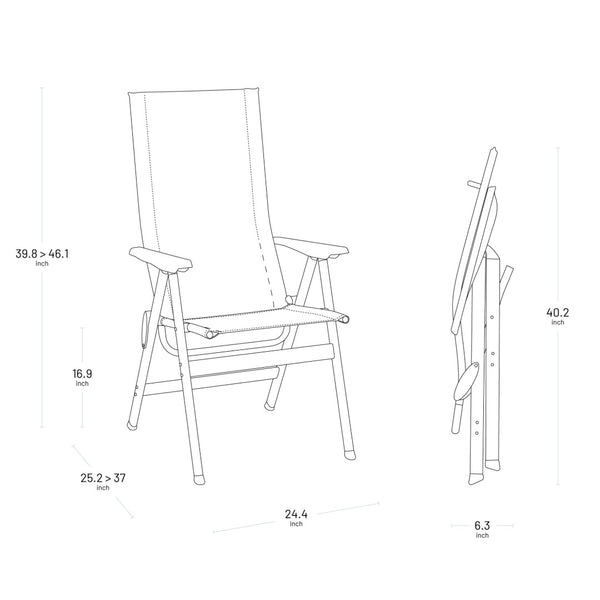 HomeRoots 24" Gray and Black Steel Outdoor Arm Chair - Modern Comfort, Durable Design for Patios & Gardens 320642