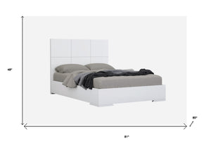 Homeroots White Stainless Steel King Bed Frame  Stainless Steel 320670