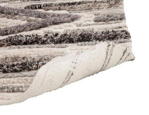 Sams International Abacasa Drake Myra Handmade Wool Southwestern Shag Rug Ivory 5' x 8'