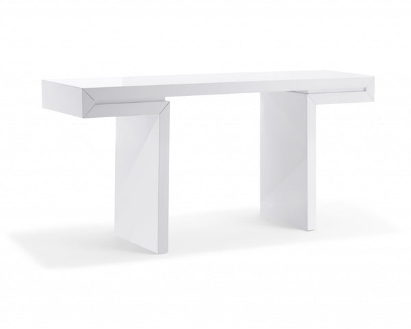 Homeroots 63" White Trestle Console Table   320716